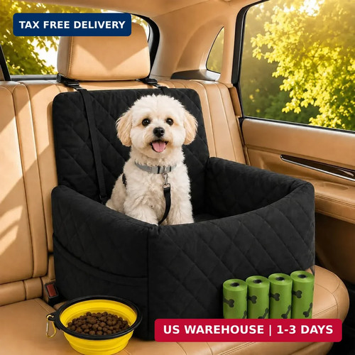 Dog car seat with - with, bag